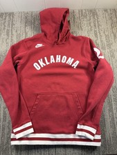 Oklahoma Sooners Hoodie Mens Medium Red NCAA Football Nike Pullover Sweatshirt
