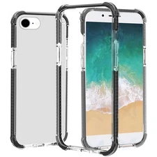 For iPhone 16e Case Acrylic Transparent ShockProof Phone Cover + Tempered Glass