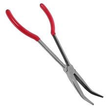  Long Needle Nose Pliers Curved for Jewelry Crucible Striking Tools