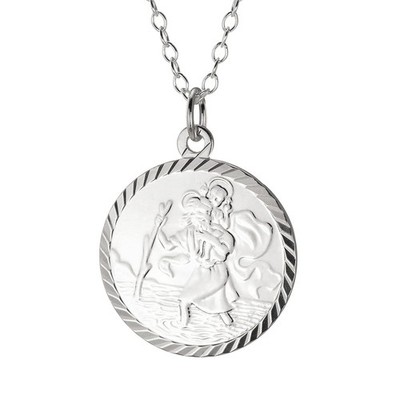 Small 925 Silver St. Christopher Pendant for Child Personalised/Non Personalised