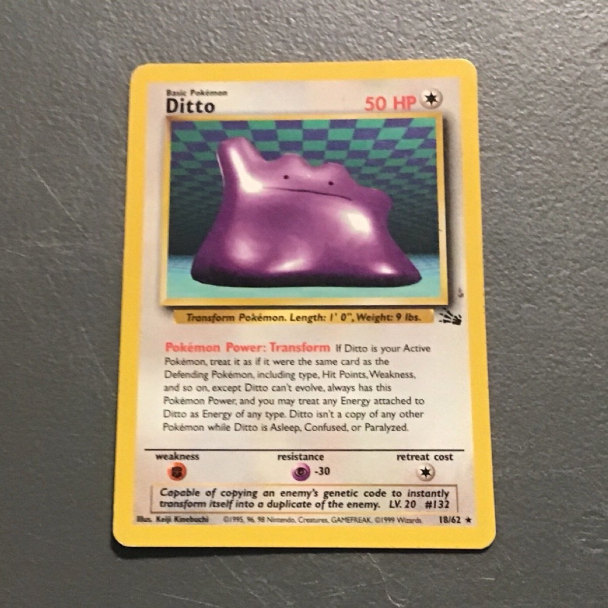 Wizards of the Coast Ditto 18/62 Fossil Regular Rare Basic HP50 EN Unlimited