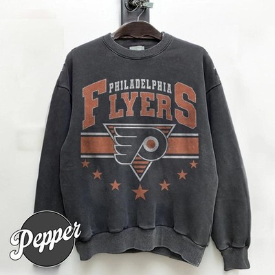 Vintage 90s Philadelphia Flyers Unisex Sweatshirt Comfort Color Pepper S - 3XL