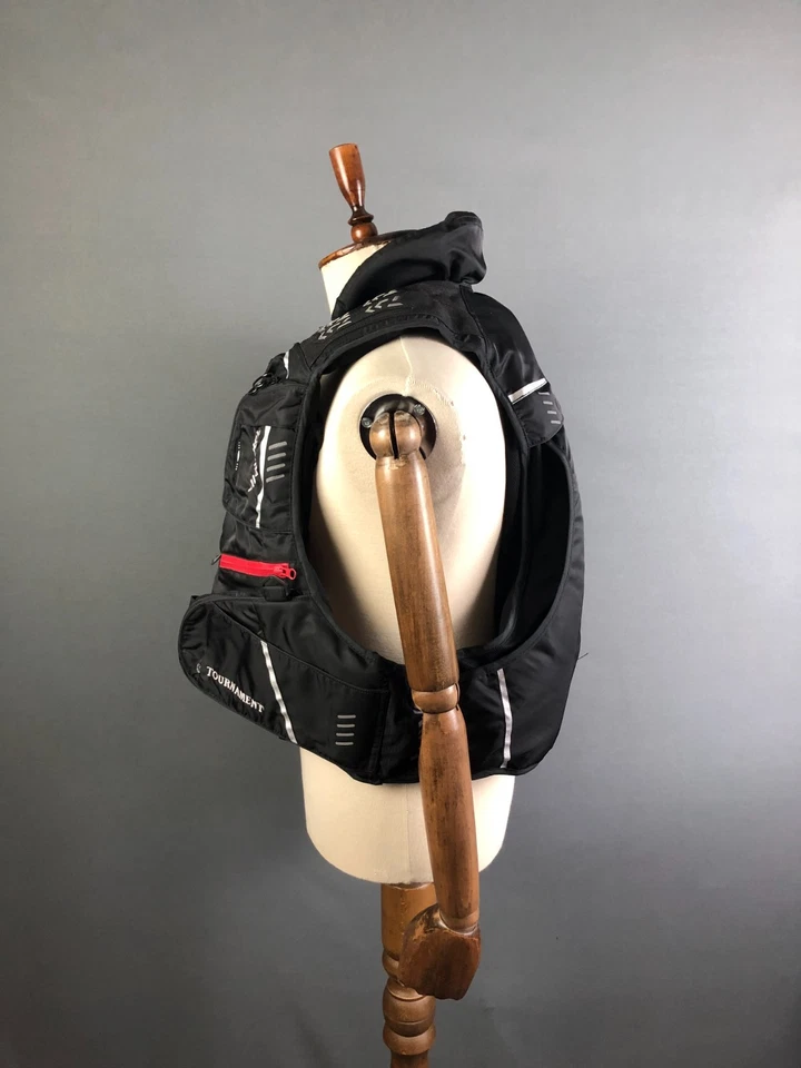 Chaleco Flotante Daiwa Tournament Para Hombre Cremallera Completa Talla XL Negro Nylon Multibolsillo Foto 2 de 4