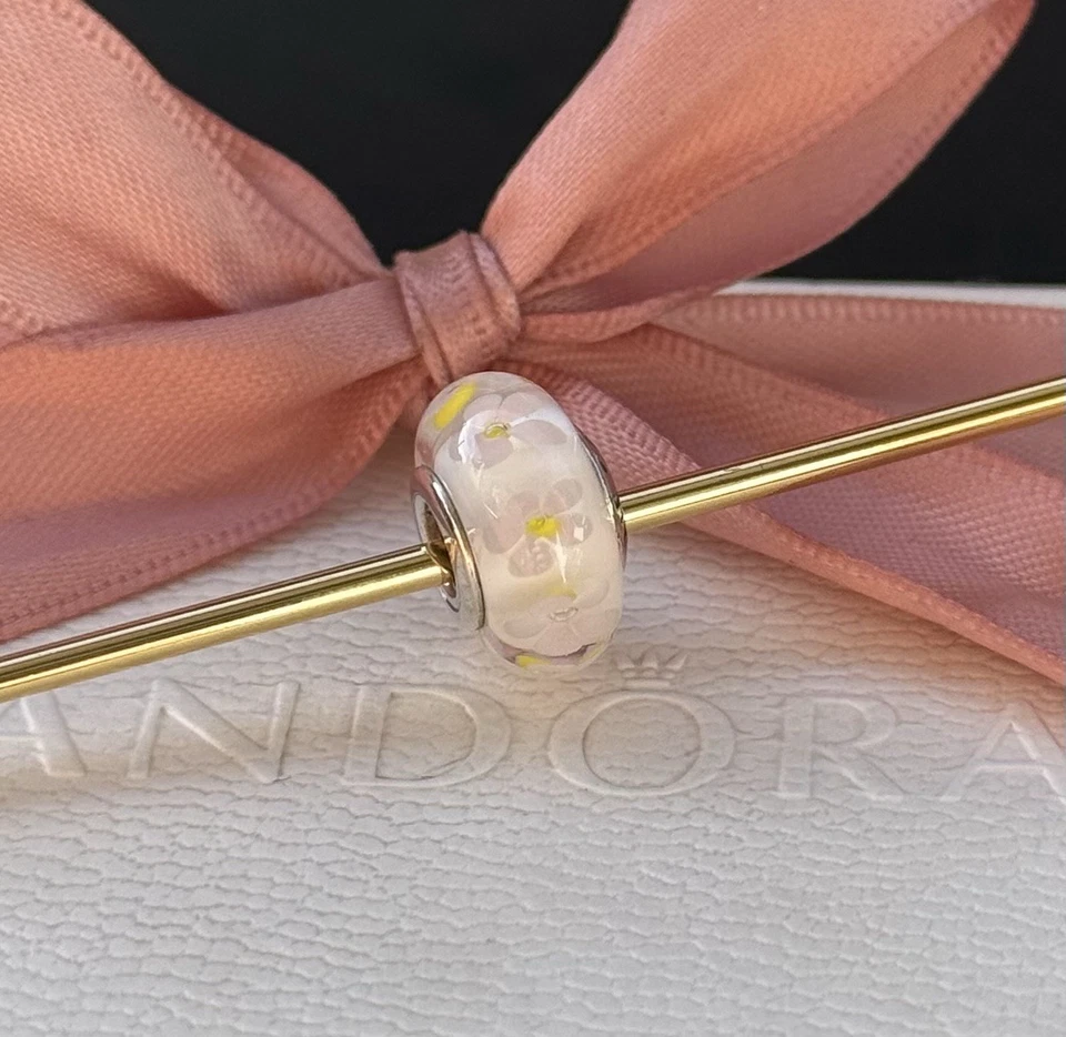 Original Pandora Murano „Feld der Gänseblümchen“ 925 silber #791623