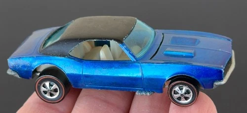 Vintage Hot Wheels Redline 1968 KILLER Blue Custom Camaro HK - WHITE Int., NR!