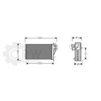 AVA Quality Cooling WäRmetauscher HeizungsküHler FüR Peugeot 206 CC 1.6 16V