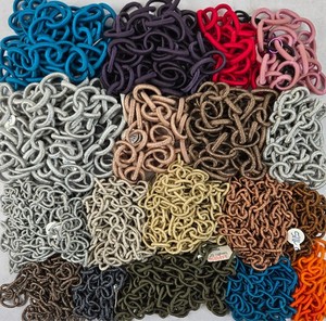 Large Silk Cord Chain Lot Mixed Colors Textile Rope Jewelry Making Destash Craft