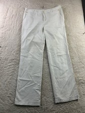 Zara Women's White Pants Size 4 Flat Front Cotton Wide Leg