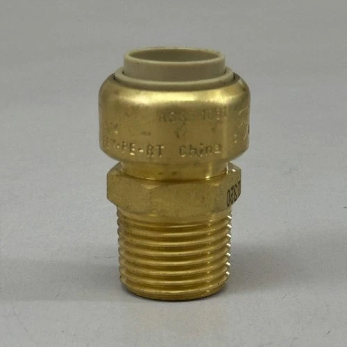 JONES STEPHENS (3 Pack) Plumbite Push On Male Adapter 1/2"x1/2" Brass C77417LF - Picture 2 of 8