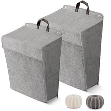 Wall Hanging Laundry Basket, Collapsible Laundry Hamper with Handle Laundry...