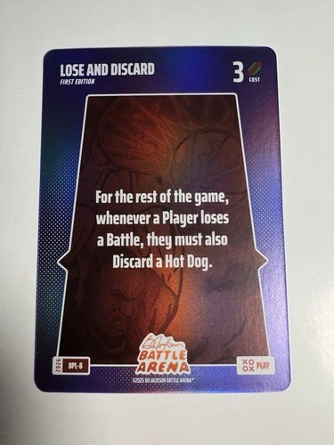 Bo jackson battle arena Griffey Set BPL-8 Lose and Discard rare bonus play card