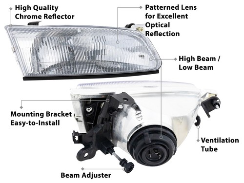 Para 1997 1998 97 98 99 Toyota Camry par de faros conductor y pasajero - Imagen 3 de 10