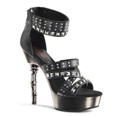 Chaussures femmes Demonia Muerto 675 noires escarpins pyramide