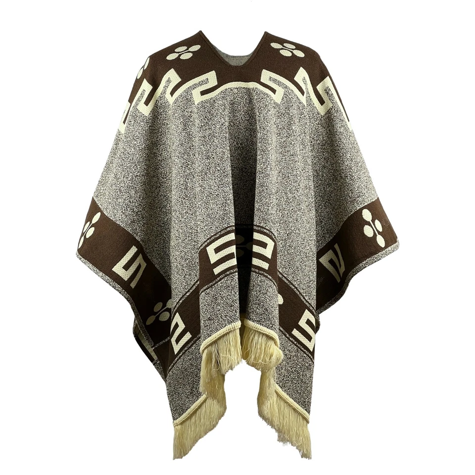 Back to the Future inspired Cowboy Poncho Serape replica handmade of Alpaca wool - Image 2 of 4