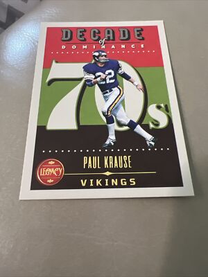 2023 Legacy #DOD-16 Paul Krause Vikings Decade of Dominance