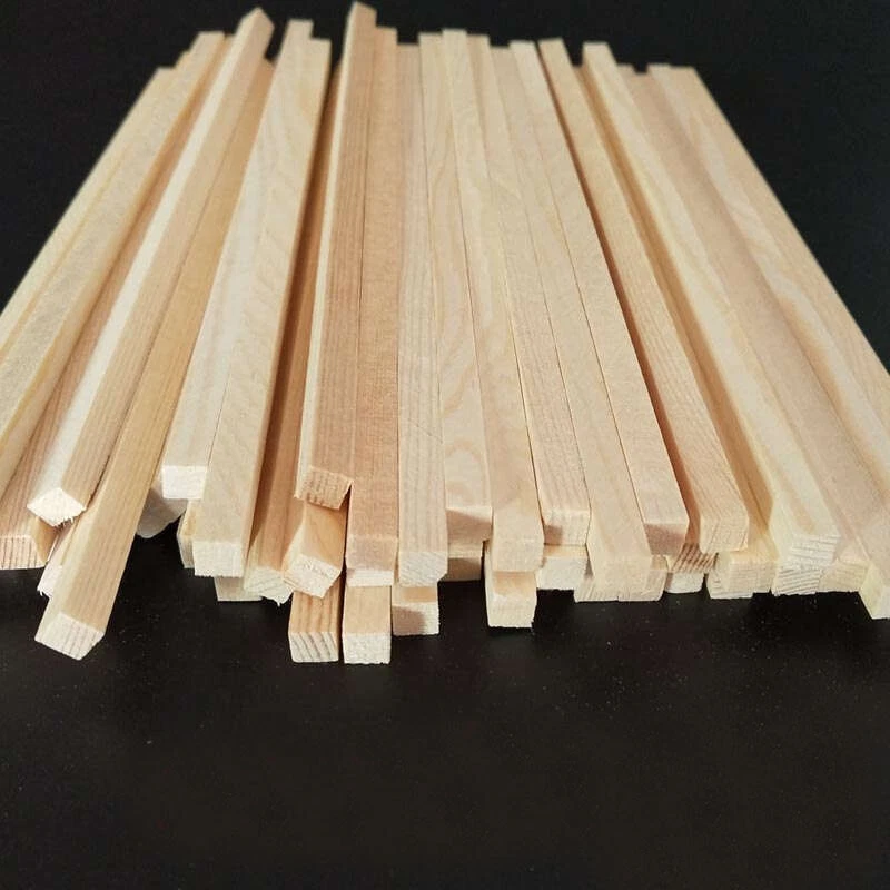 Wooden Sticks Dowel Rod Square Balsa Wood Stick Block  for Model Making - Image 4 of 4