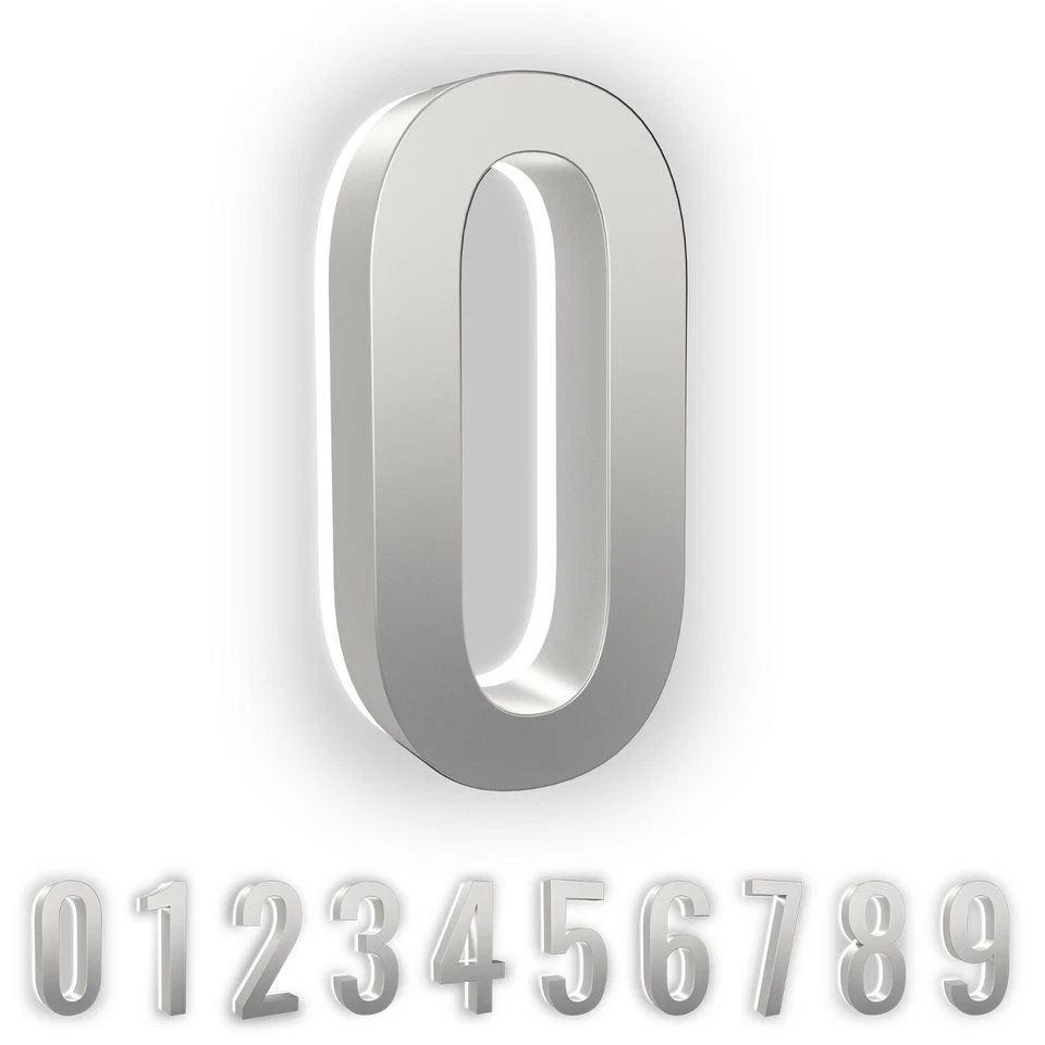 5" Steel Backlit LED 6000K Illuminated Address Numbers, Modern Look Number - Image 2 of 4