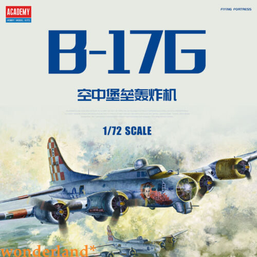 ACADEMY 12414 1/72 B-17G Flying Fortress Aircraft Plastic Model Kit - Afbeelding 1 van 5