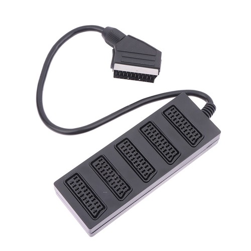 21Pin Scart 5 Way Splitter 21p Scart Male To 5 Female Adapter Connector - Afbeelding 9 van 11