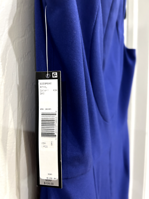 tahari arthur s levine blue dress Royal Blue Cowl Neck Sheath Dress