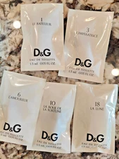 5x D & G Dolce & Gabbana Women's Perfume Collection Set Eau de Toilette 0.05oz