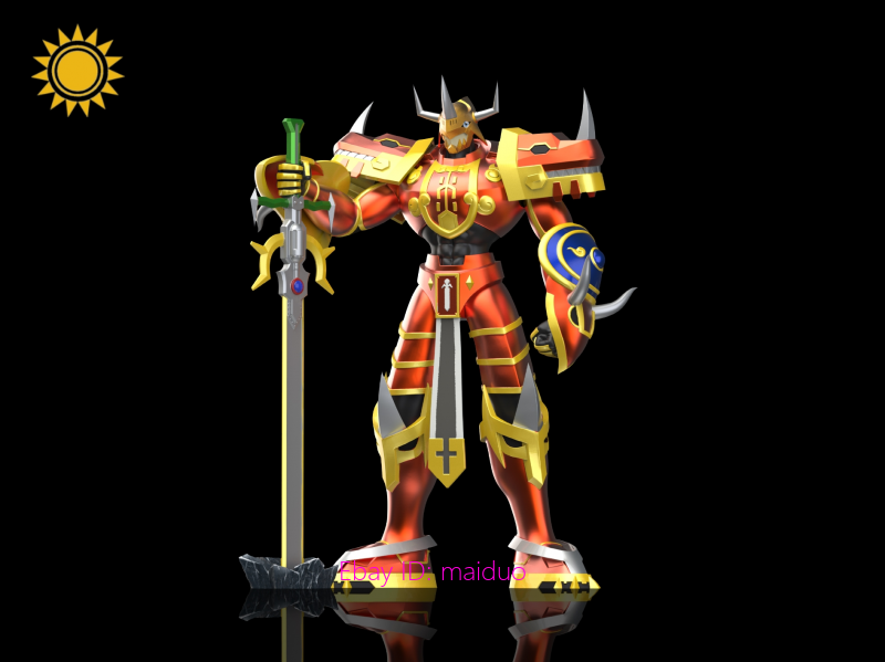 Kaiser Greymon Resin Sun Studio Model Digimon Statue 28cm Presale