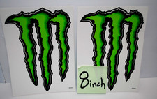 2 MONSTER ENERGY DRINK STICKERS 8 INCH