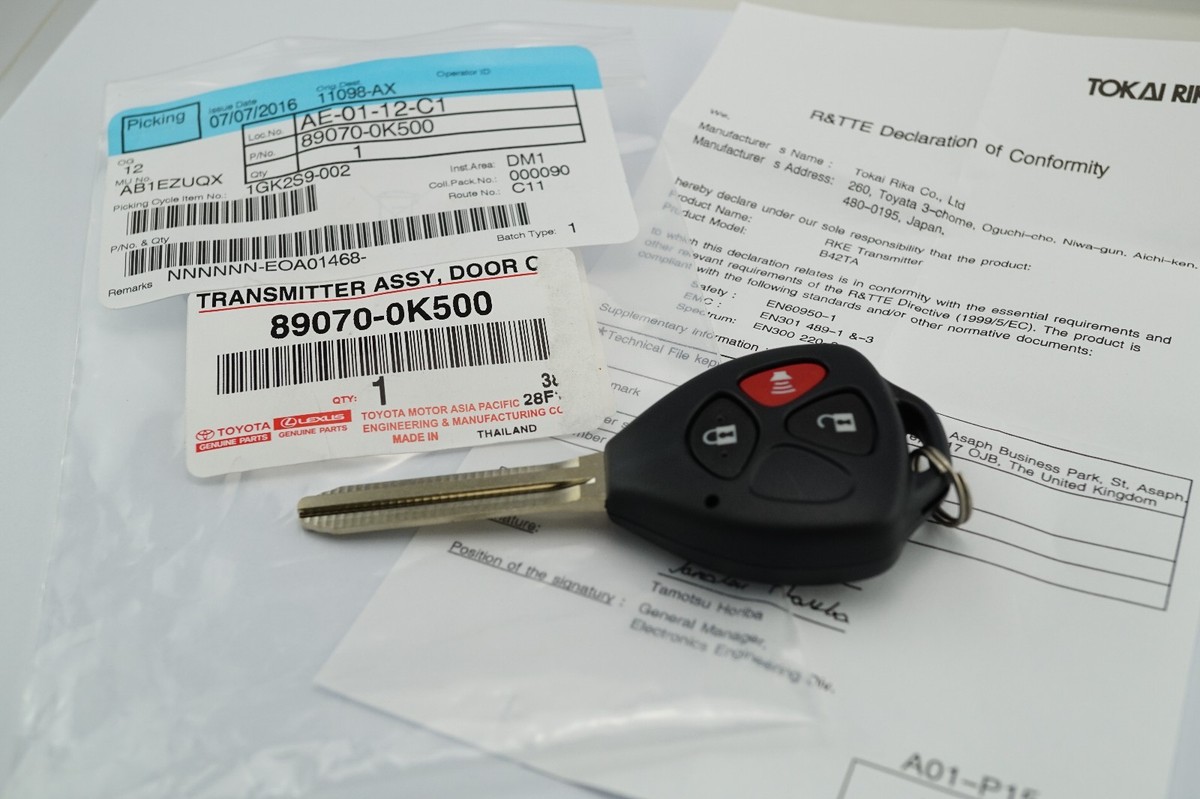 89070-0K500 OEM ALARM KEY UNCUT FOR TOYOTA HILUX VIGO FORTUNER | eBay