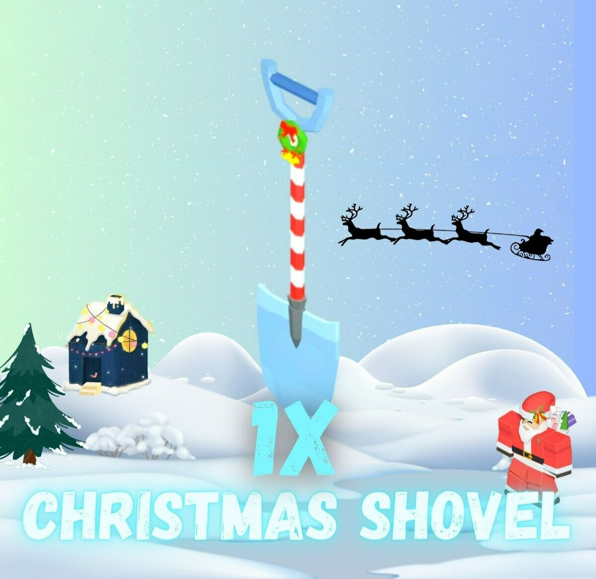 Roblox Islands 1X Christmas Shovel ️READ DESCRIPTION!🎅(InGame Item