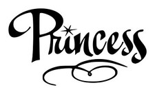 Princess Decal 1 4.5"x8" Choose Color