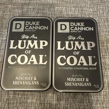 Duke Cannon Supply Co. Lump of Coal Bar Soap - 10oz Collectable Tin 2 Ct