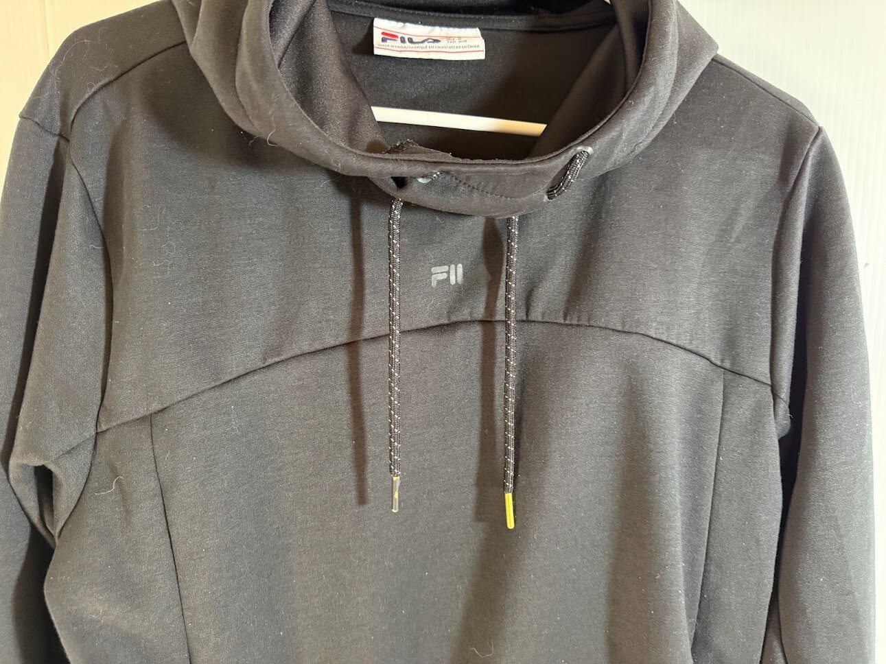 Felpa con cappuccio pullover FILA nero uomo taglia media