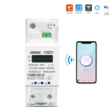 Single Phase 65A Din Rail WiFi Smart Energy Meter kWh Wattmeter Tuya Durable