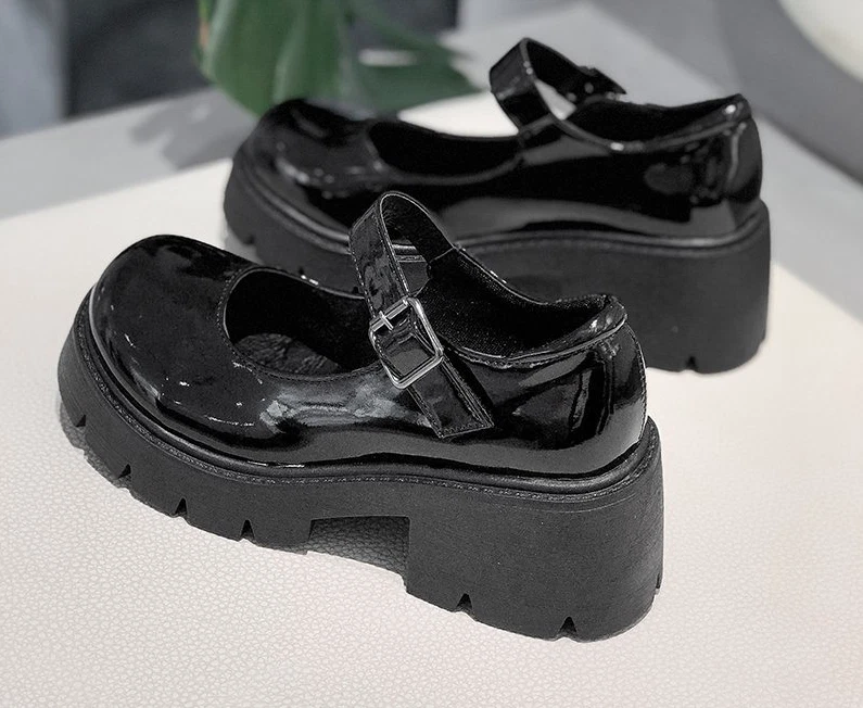 chaussures talons hauts femme vernis japonais Vintage plateforme cosplay lolita - Photo 3/4