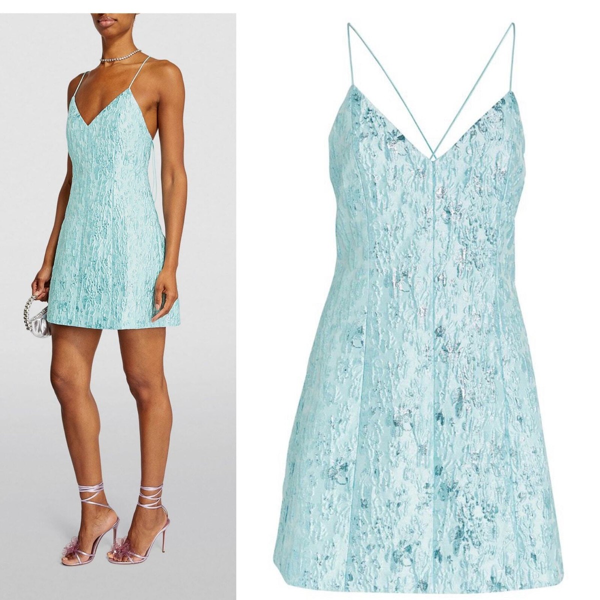 NWOT ALICE + OLIVIA Tayla Structured Lantern Jacquard Mini Dress | eBay