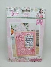 CS2 Crafters Companion Garden Of Love Peony Corner 3D Embossing Folder New