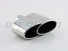 Pair Dt-25127 Lr Dual Oval Roll Edge Stainless Exhaust Tip 2.5 Inlet 7.5 L Pair Dt-25127 Lr Dual Oval Roll Edge Stainless Exhaust Tip 2.5 Inlet 7.5 L