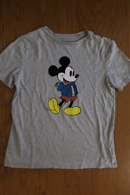 S Ladies DISNEY COTTON PINK MICKEY TOP TEE T-SHIRT VACATION gray
