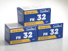 3x Svema FN-32 135/35mm 36exp. ISO 32 B&W Camera Negative Film