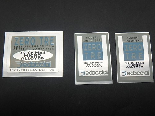 Stickers Cadres Vélo DEDACCIAI ZERO TRE – Autocollants NOS Vintage Italie