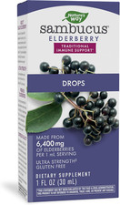 Nature's Way Sambucus Elderberry Drops, Ultra Strength 6400Mg Gluten Free1 Fl Oz