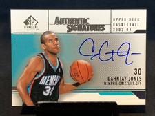 DAHNTAY JONES RC SP AUTO ~ 2003-04 SP AUTHENTIC SIGNATURES #AS-DJ “SET BREAK!”