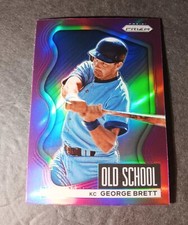 2022 Prizm George Brett #OS-6 Old School Purple Prizm Kansas City Royals HOF