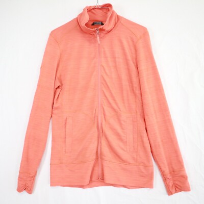 Marmot Jacket Womens Medium Full Zip Activewear Mock Neck Orange Long Sleeve