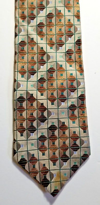 BUGATCHI Men's Necktie Made in Italy 100% Silk Geometric Power Tie Abstract
