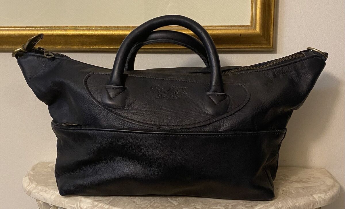 JAS M.B. London Medium Wings Traveler Bag Leather Navy Blue JAS M.B. London Medium Wings Traveler Bag Leather Navy Blue