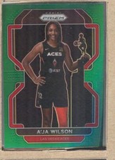 A'ja Wilson 128 2022 Panini Prizm Green Prizm