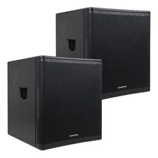Sound Town 18" Powered PA DJ Subwoofer 2 Pack 2400W Class-D (METIS-PRO18AS-PAIR)