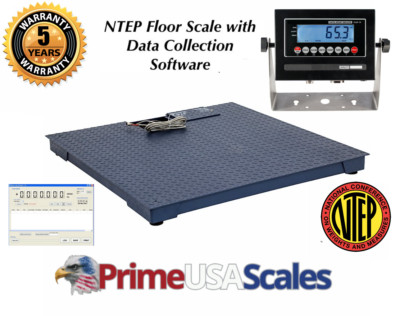 5 Year Warranty NTEP 60''x60'' Floor scale 10,000 lb x 2 lb w/ Data Software 