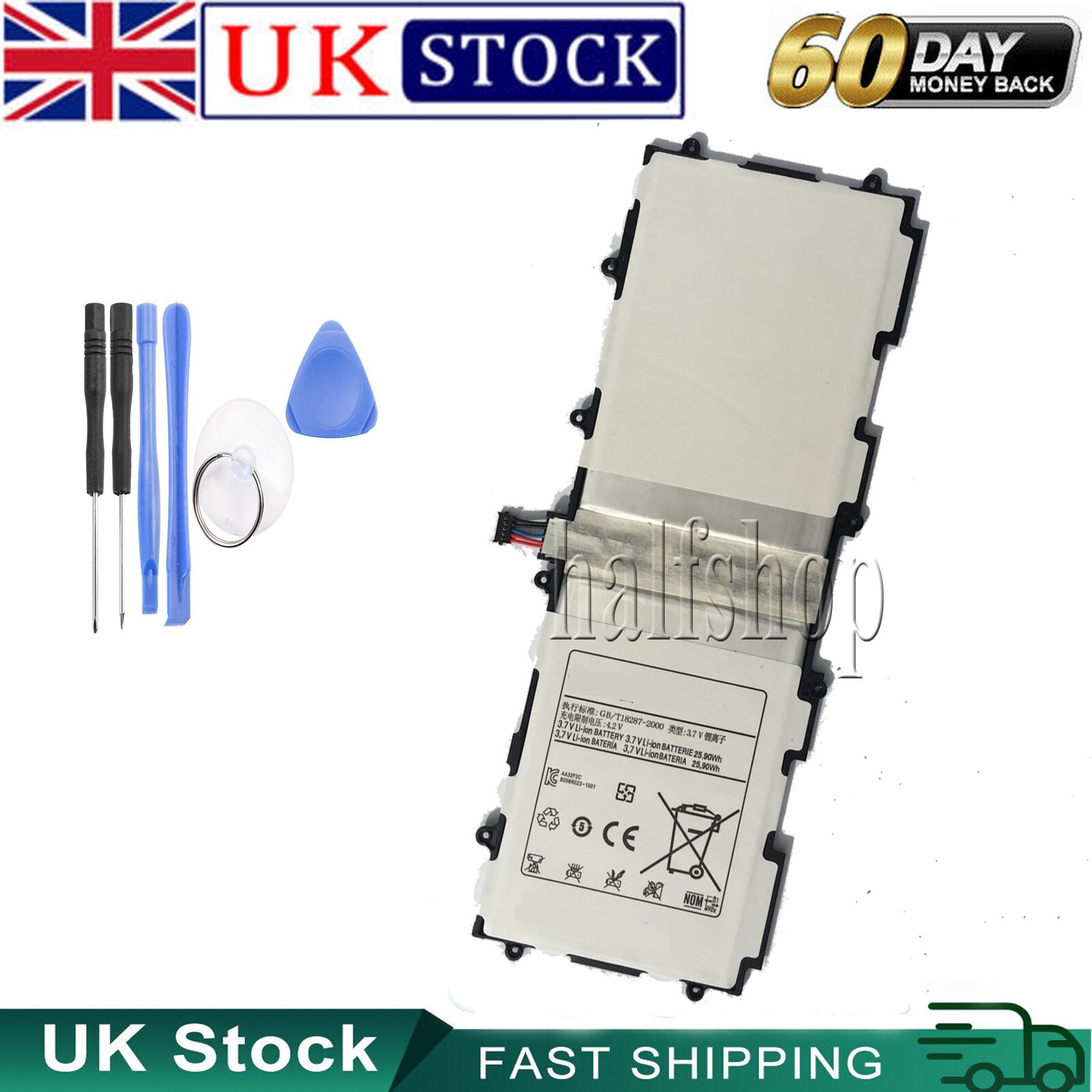 New Battery SP3676B1A For Samsung Galaxy Tab 2 10.1 GT-P5100 P5110 P5113 P7500